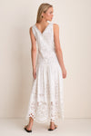 White Gardener Embroidery Maxi Dress