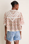 Multi Viera Print Short Sleeve Blouse