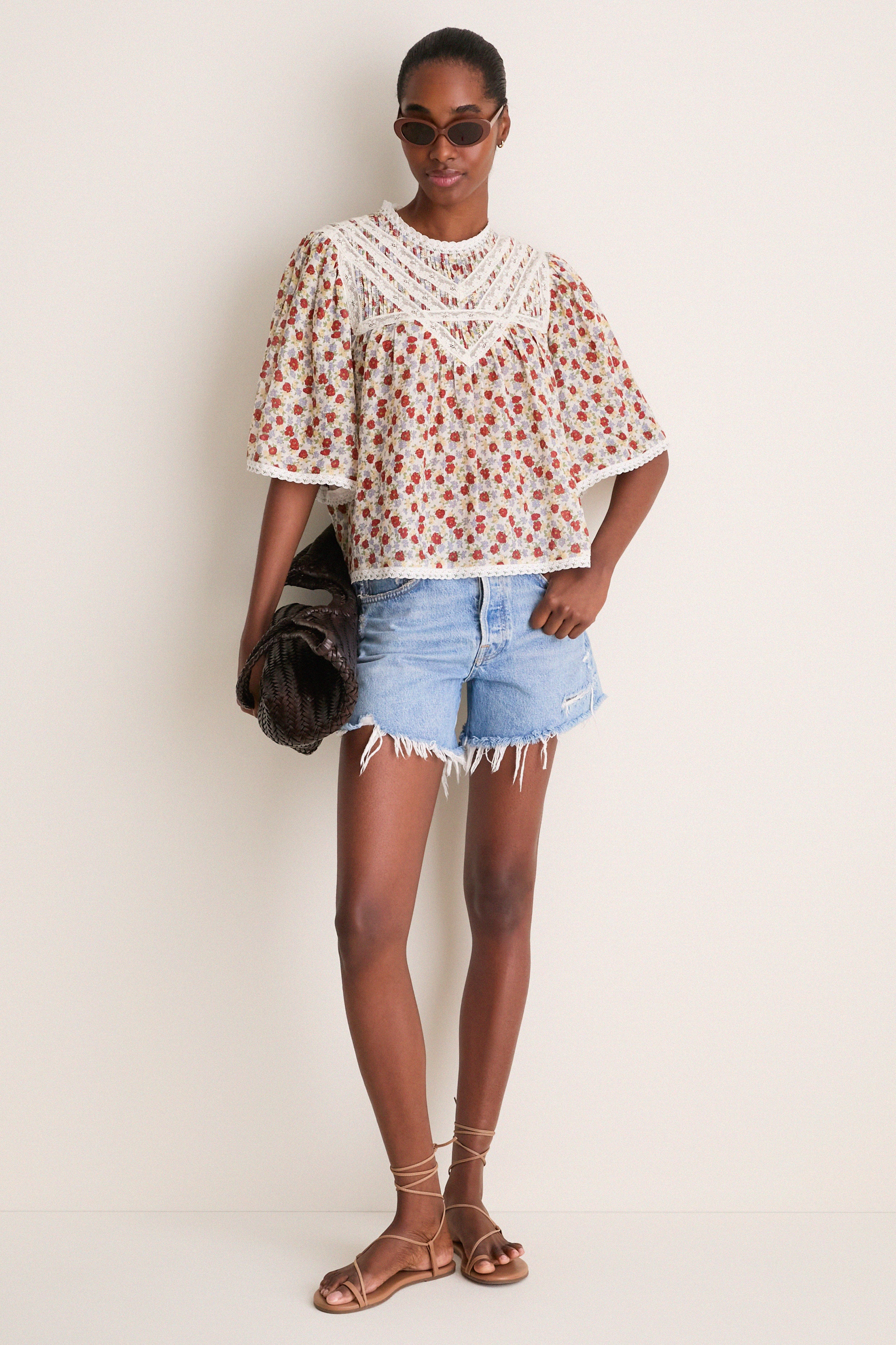 Multi Viera Print Short Sleeve Blouse | Sea New York