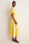 Yellow Eleannora Embroidery Dress