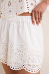 White Gardener Embroidery Shorts