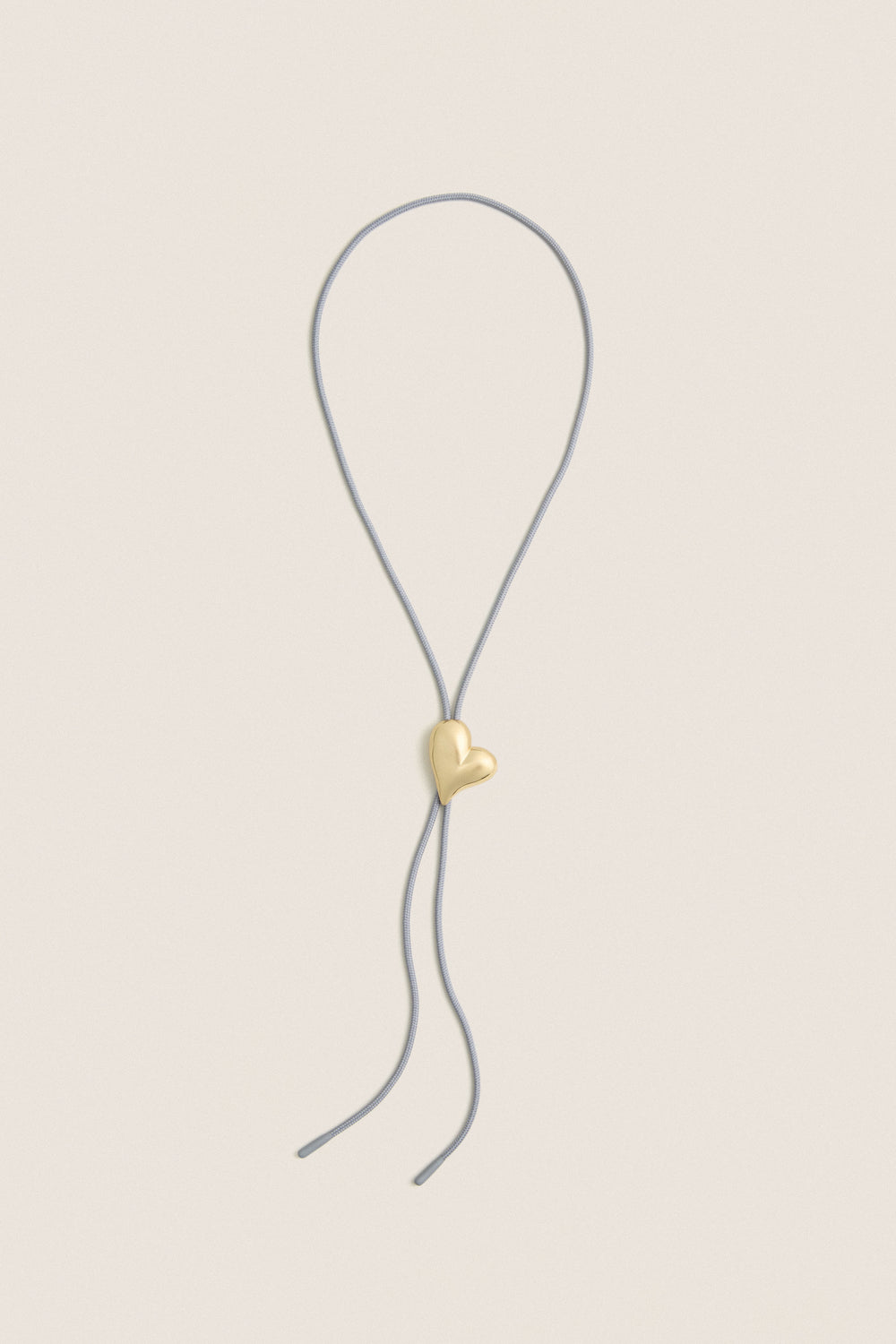 High Polish Gold Art Heart Bolo Tie