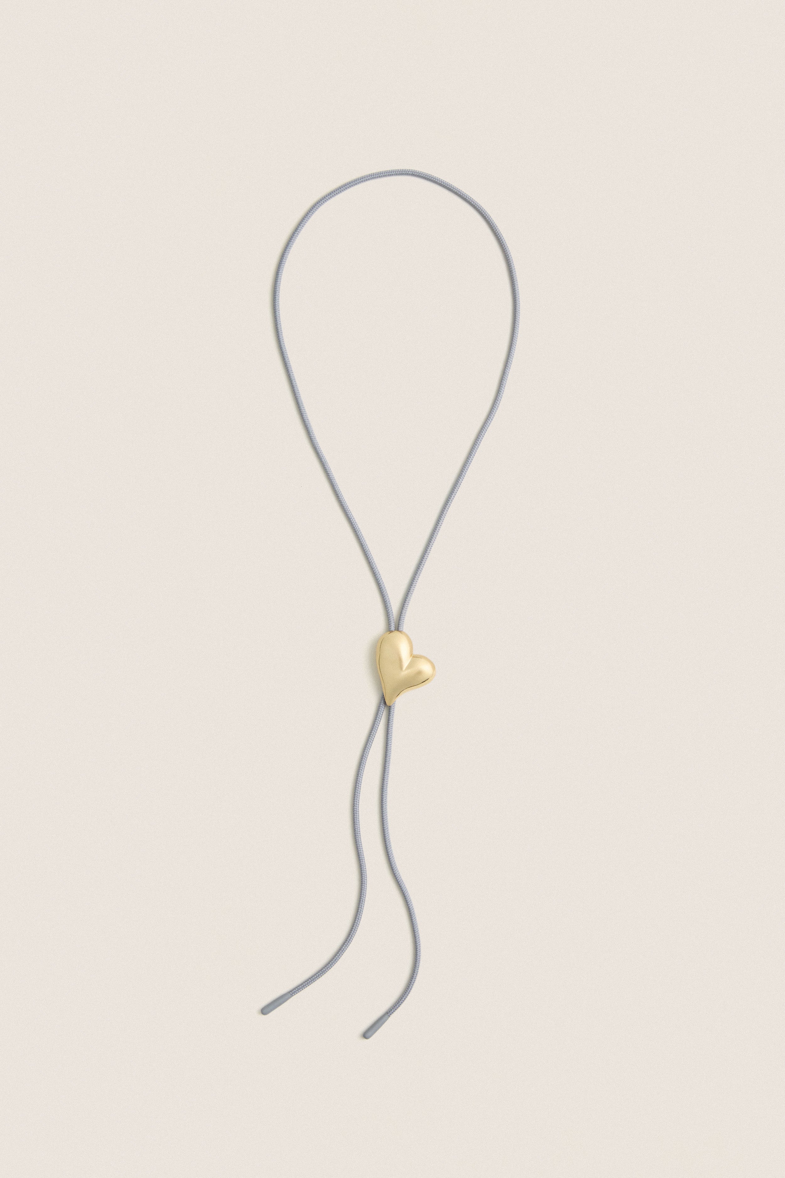 High Polish Gold Art Heart Bolo Tie