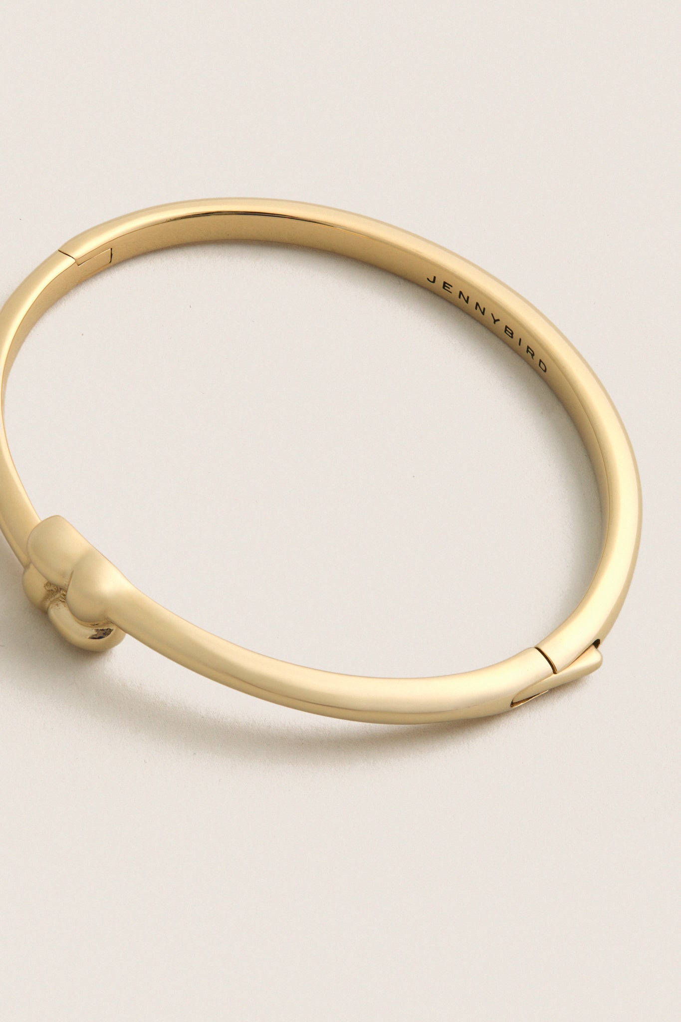 High Polish Gold Slim Woven Square Bangle