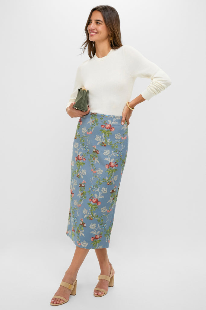 Ivory Cashmere Silk Long Sleeve Katie Tee
