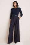 Navy Cashmere Silk Long Sleeve Katie Tee