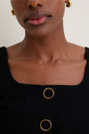 Black and Ivory Square Neck Vest Midi Dress