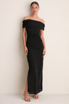 Black Rue Mesh Maxi Dress
