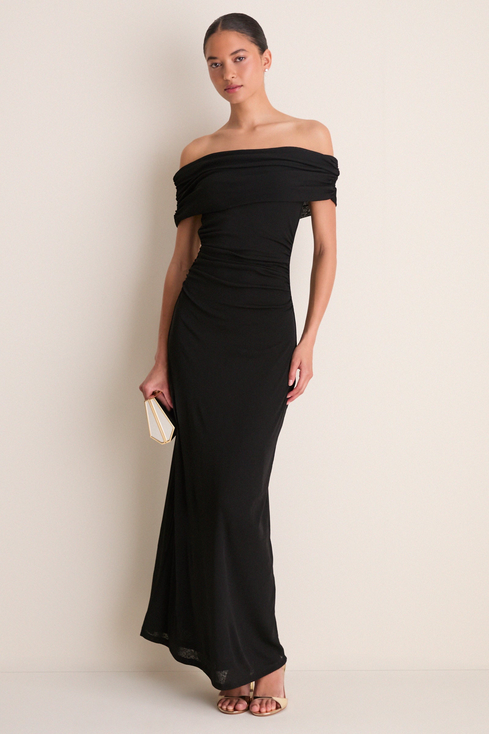 Black Rue Mesh Maxi Dress