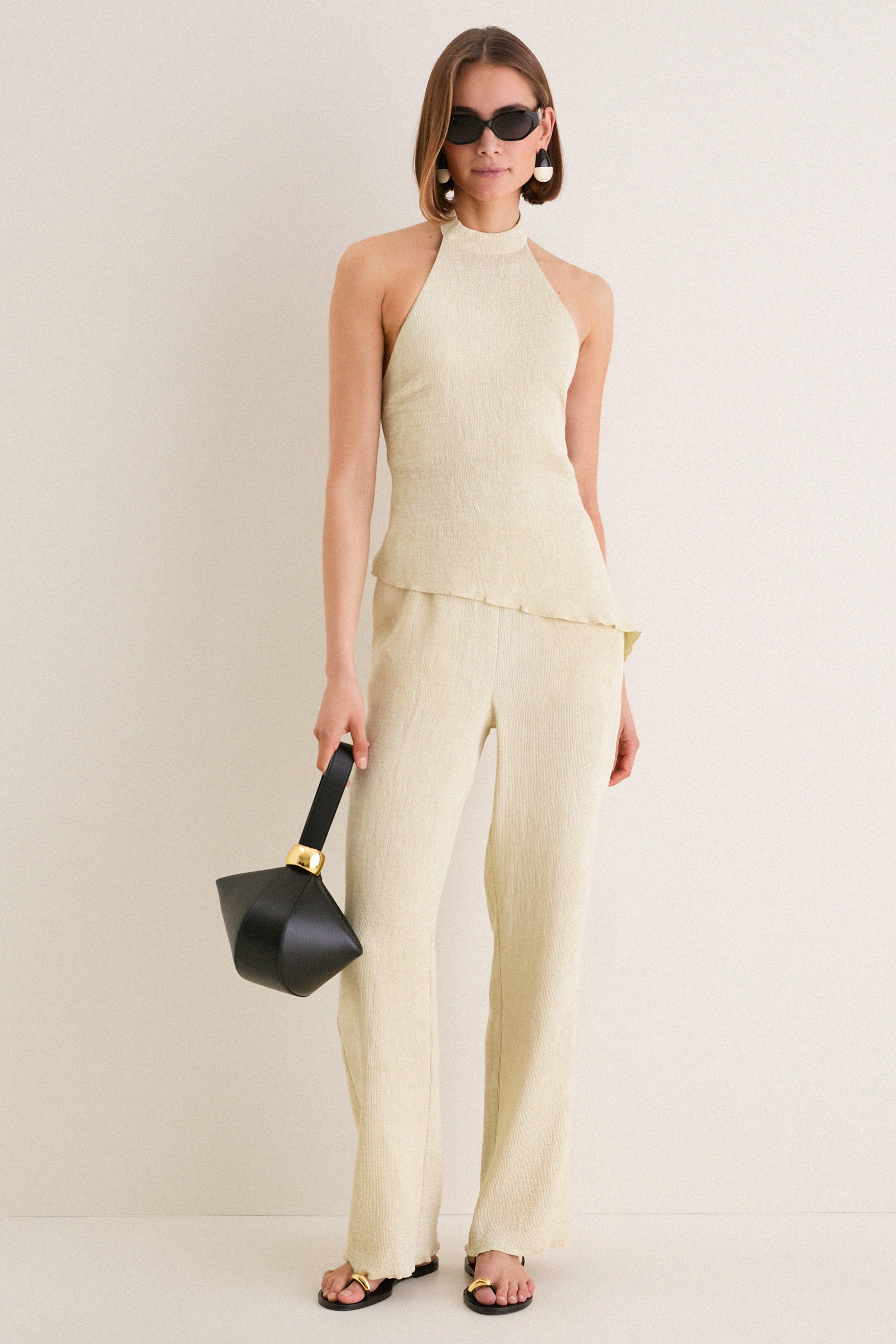 新品同様FOXEY NEW YORK Pants【Beatrix】38 Mist Nikita Pants | Nude Lucy