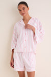 Pink Stripe Pima Cotton Olivia Short Set