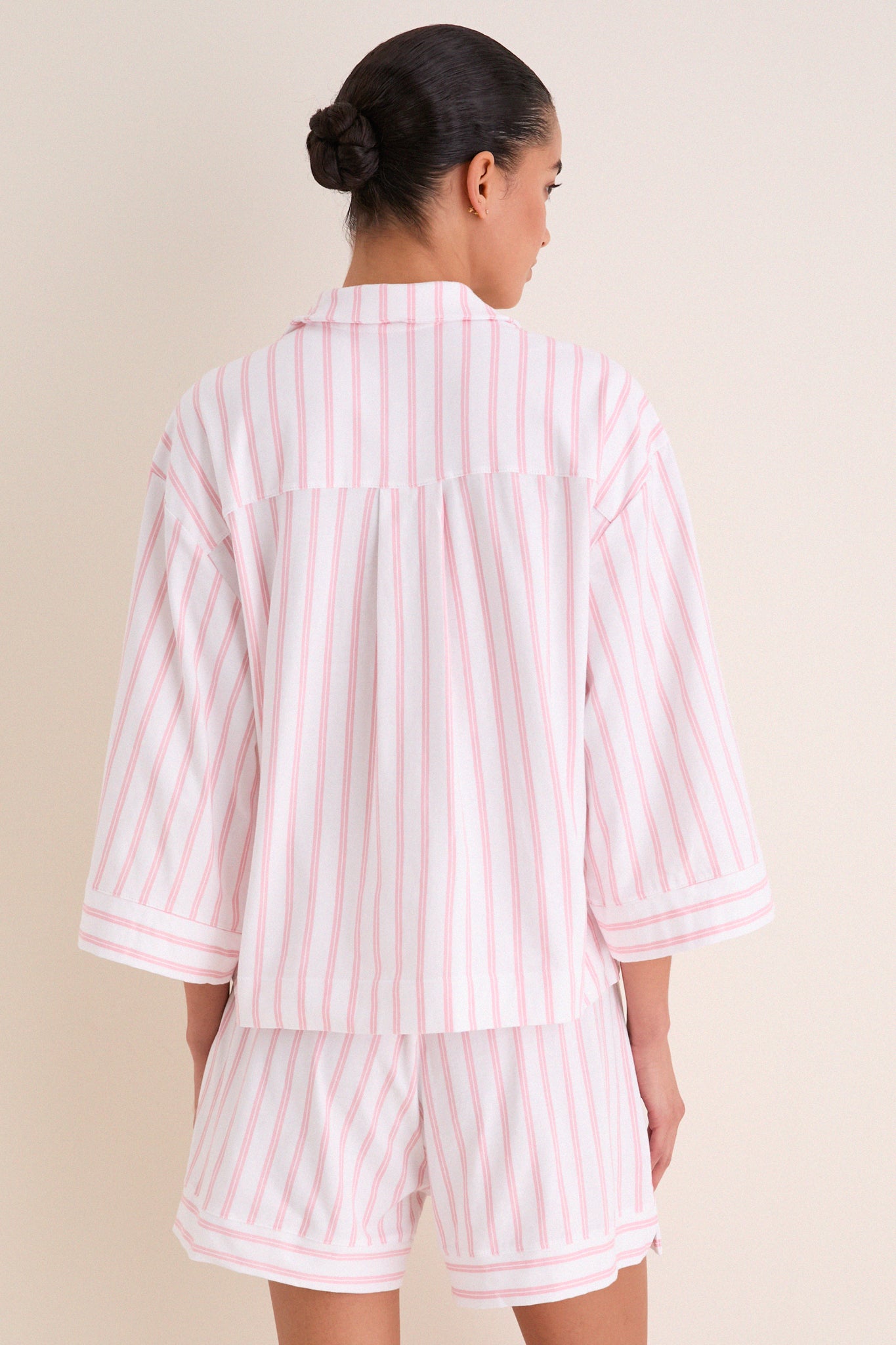 Pink Stripe Pima Cotton Olivia Short Set