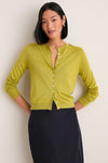 Pear Cashmere Silk Spencer Cardigan