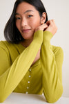 Pear Cashmere Silk Spencer Cardigan