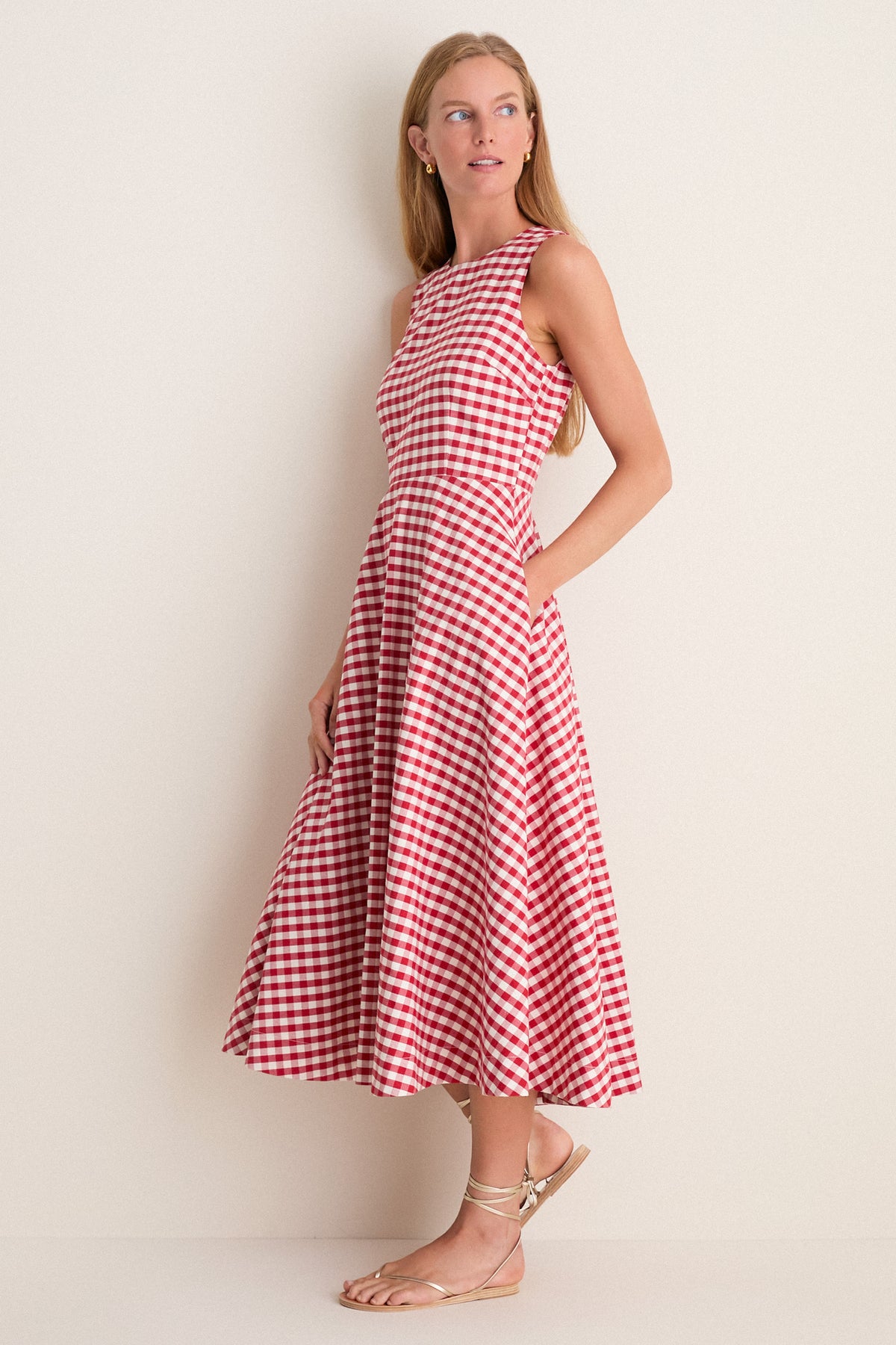 Tuckernuck Apple Red Gingham Stella Midi Dress Apple Red Gingham / 2