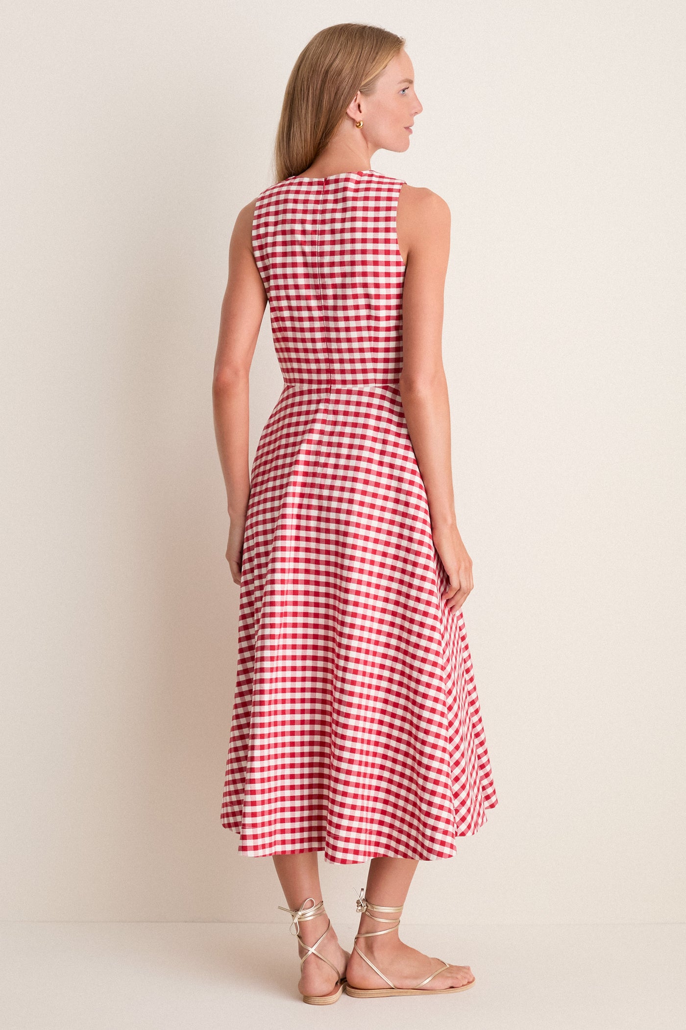 red checked dress new look The Red Boat Neck Plaid Mini Dress & Reviews - Red - Dresses