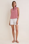 Apple Red Gingham Sleeveless Celeste Top