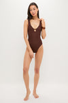 Metallic Chocolate Celine One Piece