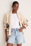 Cream Sailboat Lodge Cardigan