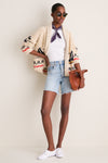 Cream Sailboat Lodge Cardigan