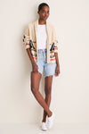 Cream Sailboat Lodge Cardigan