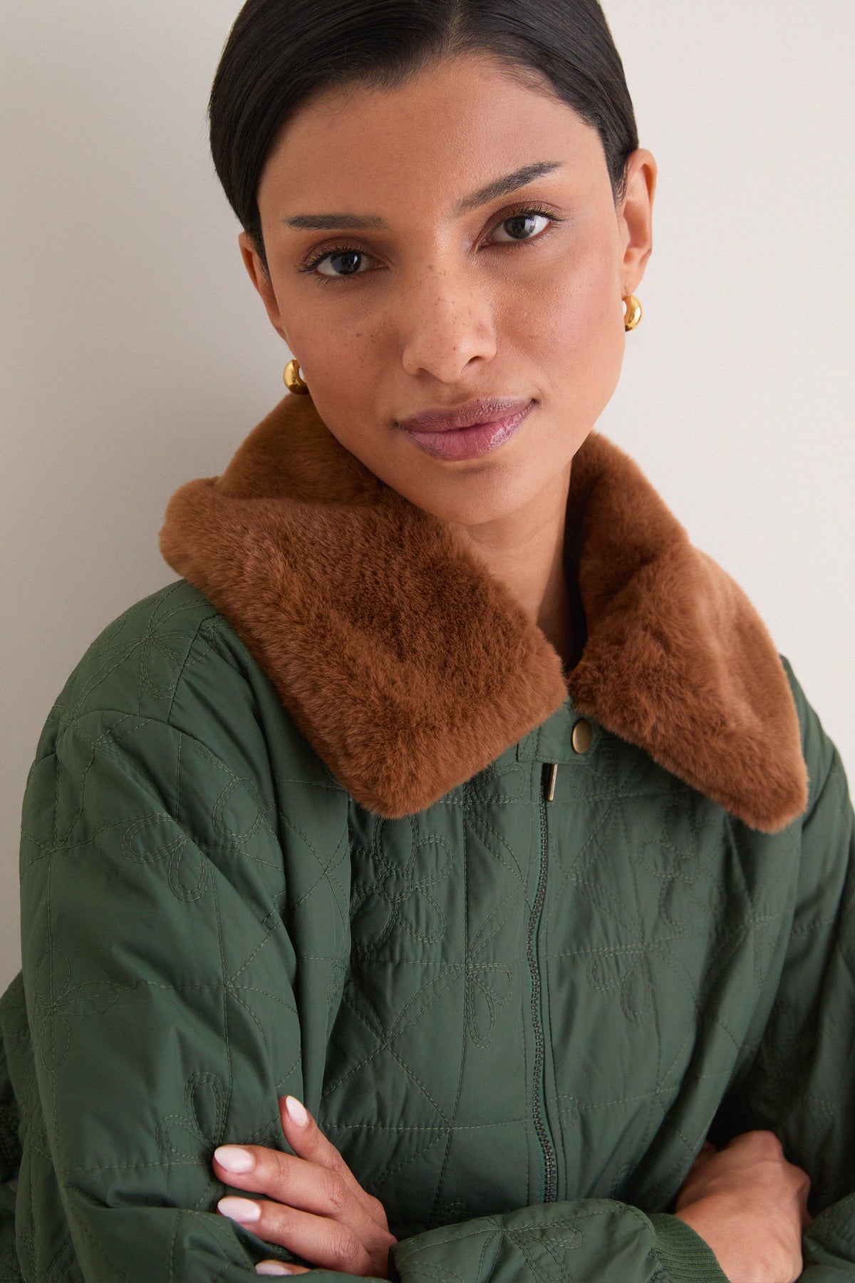 Pine and Amber Reversible Logger Puffer