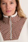 Cream with Chocolate Dot Plush Crosswind Pullover