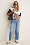 Cream with Chocolate Dot Plush Crosswind Pullover