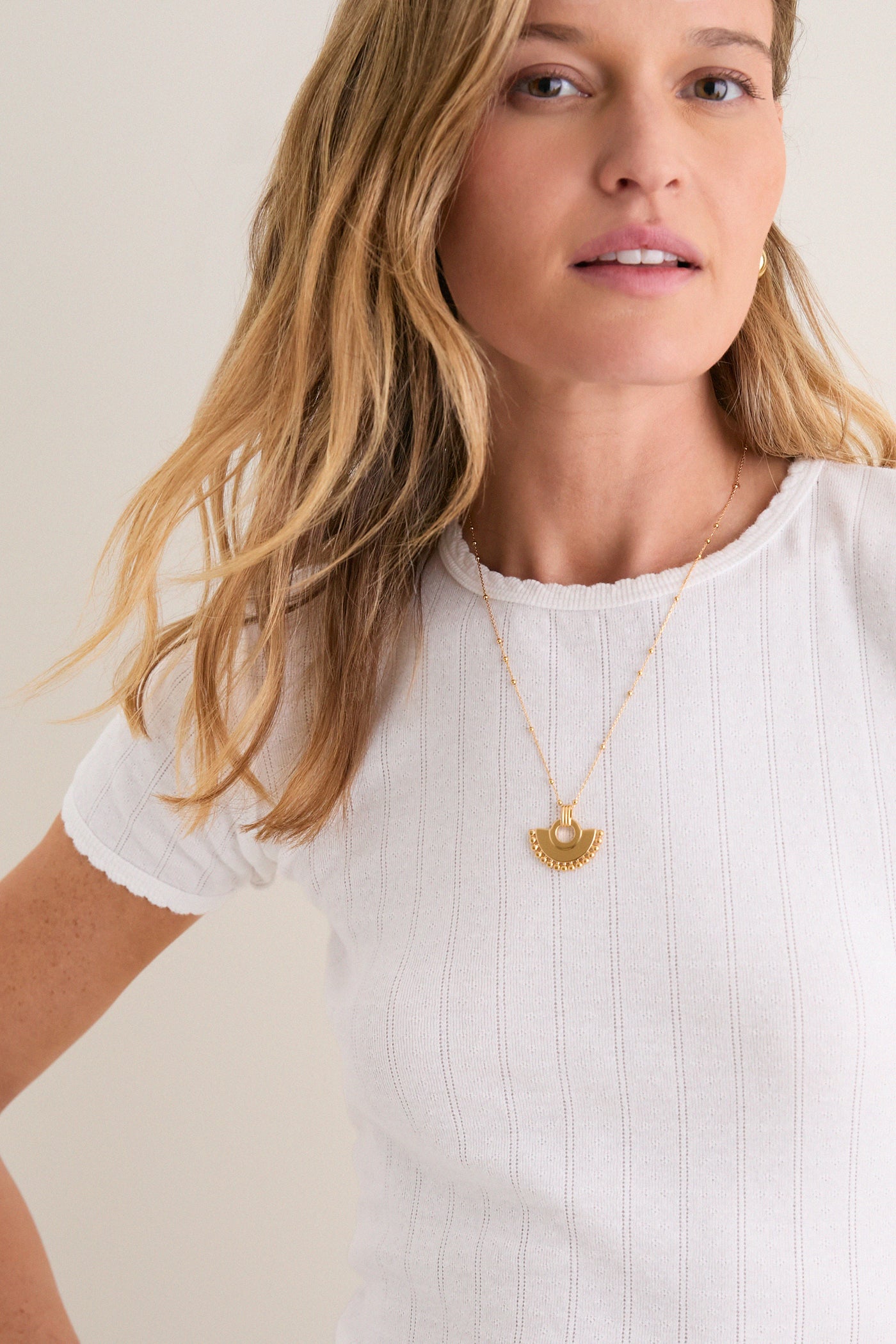 Gold Zenyu Fan Necklace