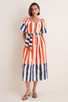 Lighthouse Stripe Red Lucy Dress