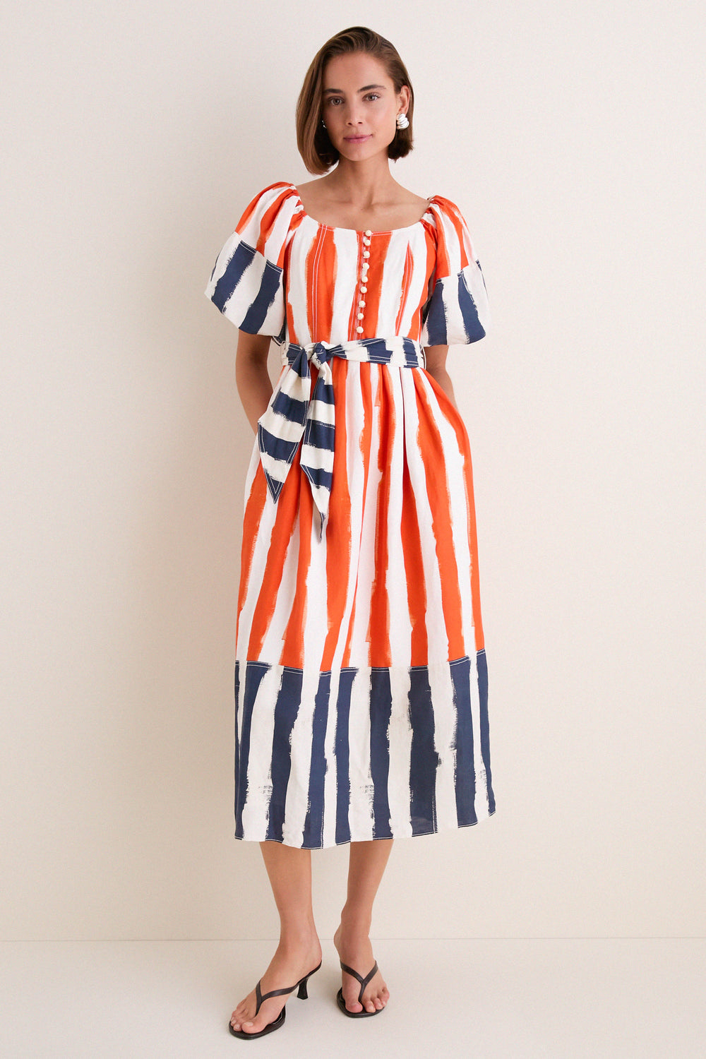 Lighthouse Stripe Red Lucy Dress