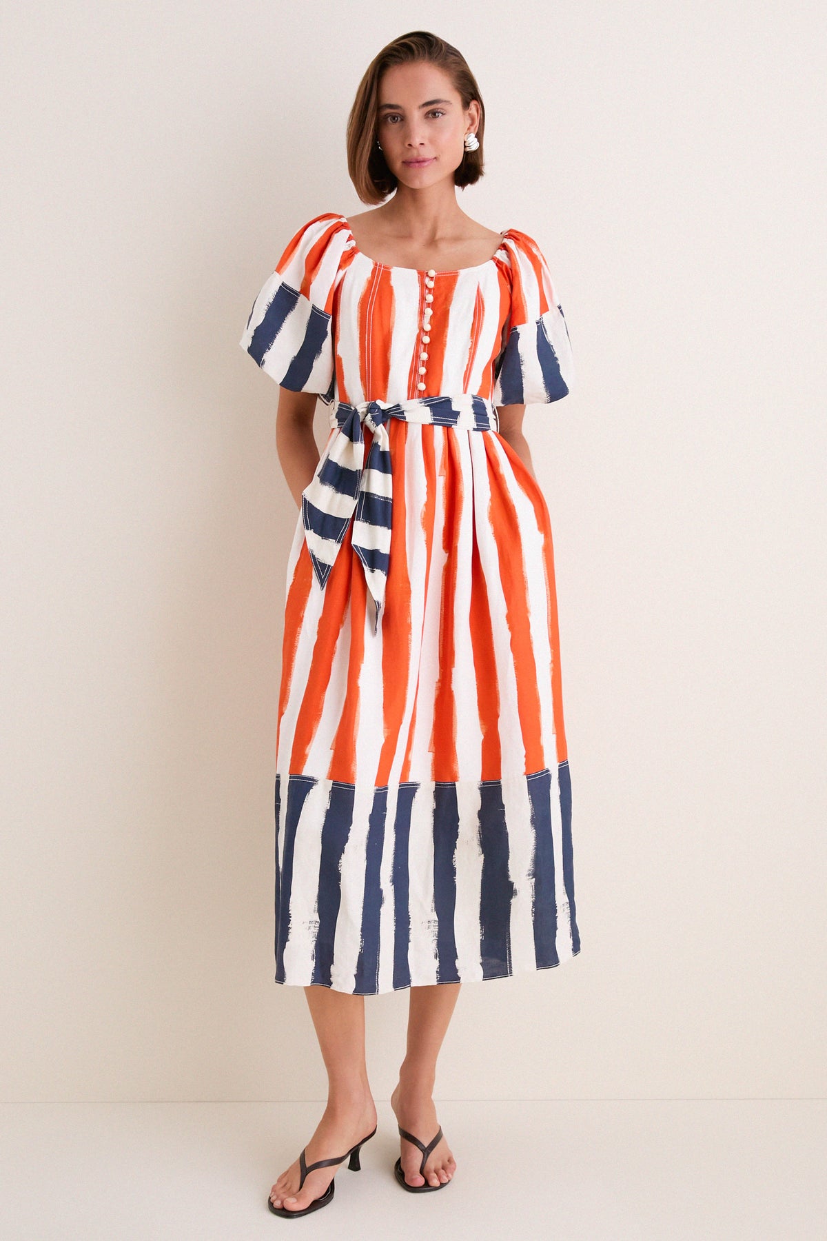 Lighthouse Stripe Red Lucy Dress
