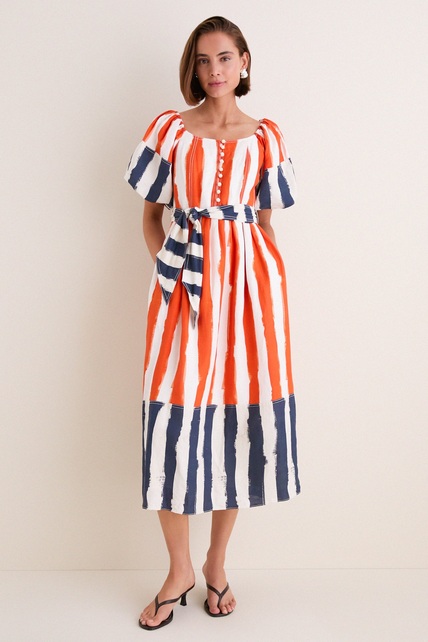 Lighthouse Stripe Red Lucy Dress