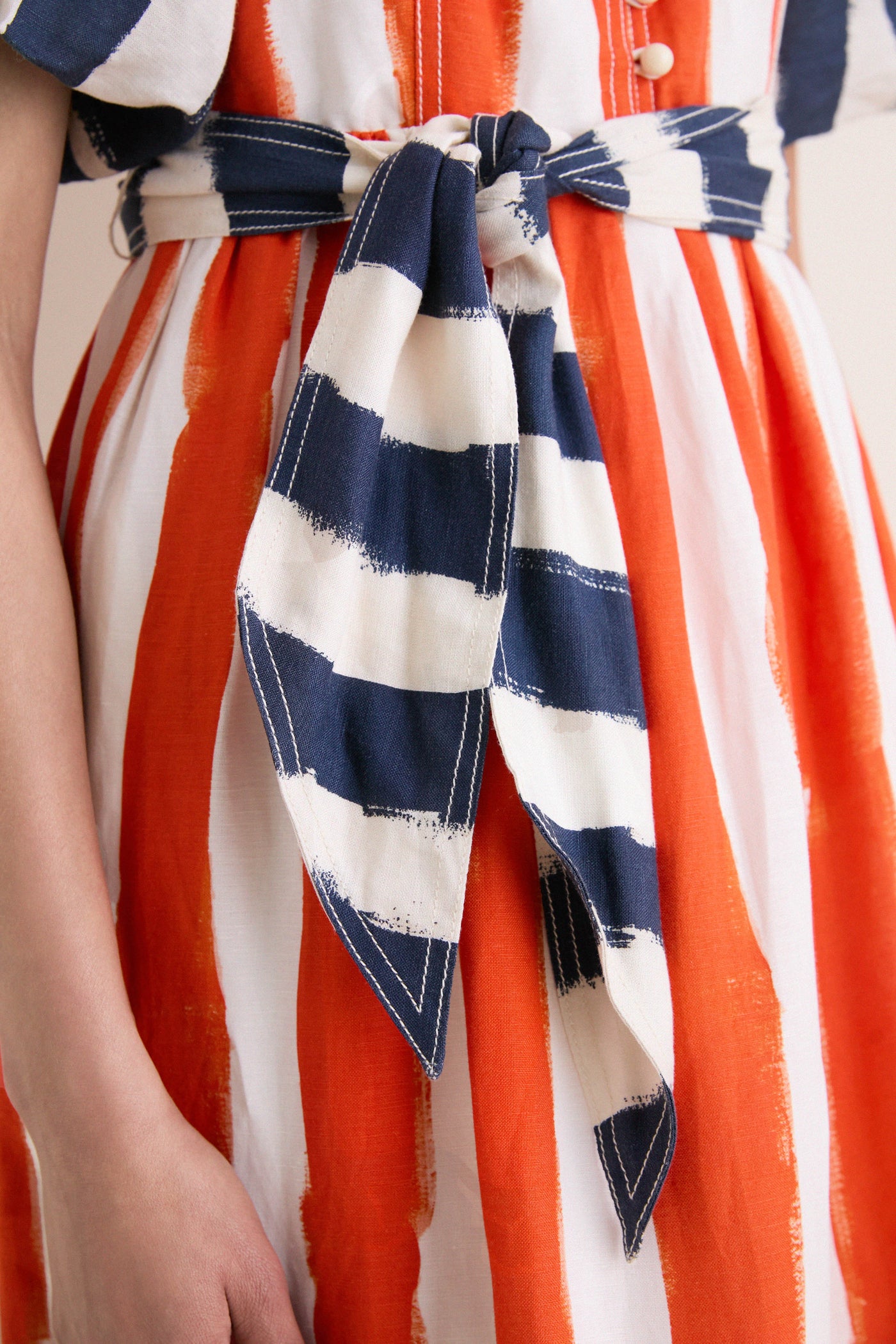 Lighthouse Stripe Red Lucy Dress
