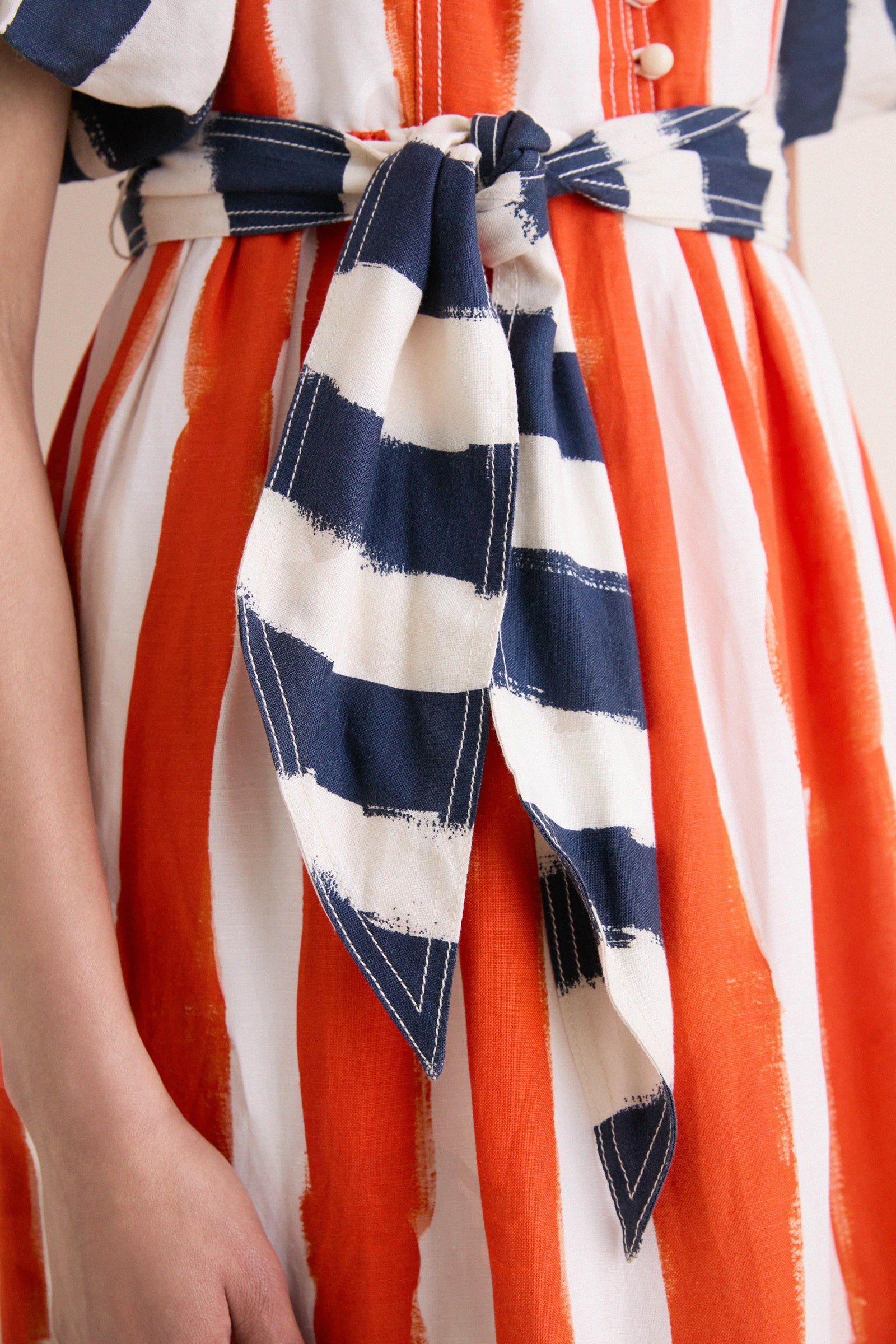 Lighthouse Stripe Red Lucy Dress