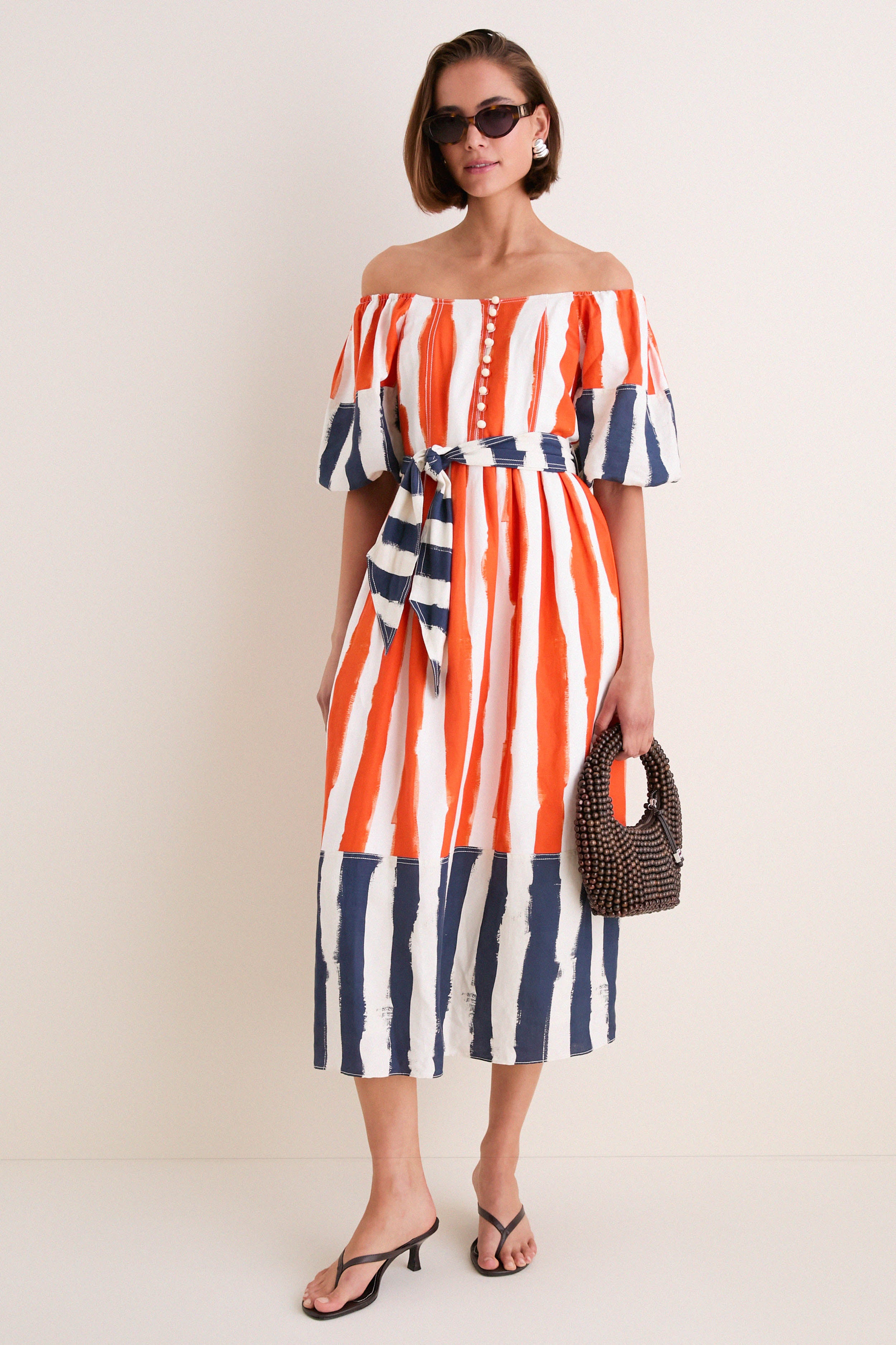 Lighthouse Stripe Red Lucy Dress