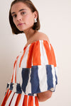 Lighthouse Stripe Red Lucy Dress