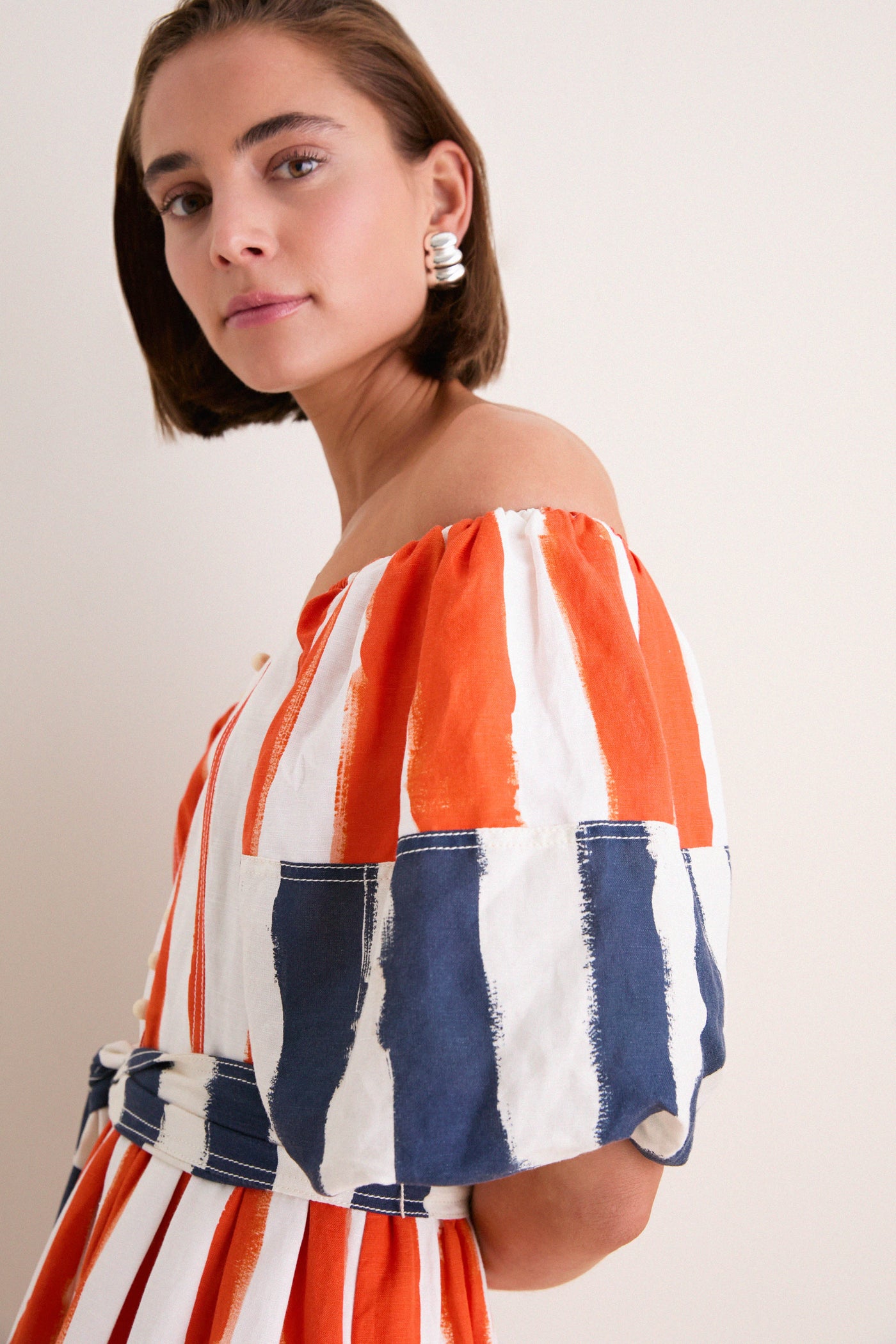 Lighthouse Stripe Red Lucy Dress