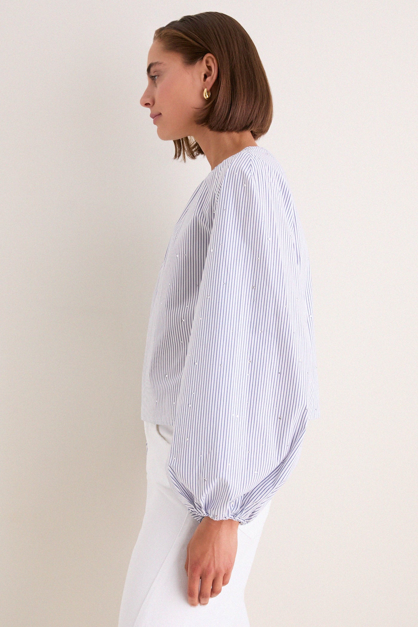 Starlight Embellished Stripe Rue Blouse