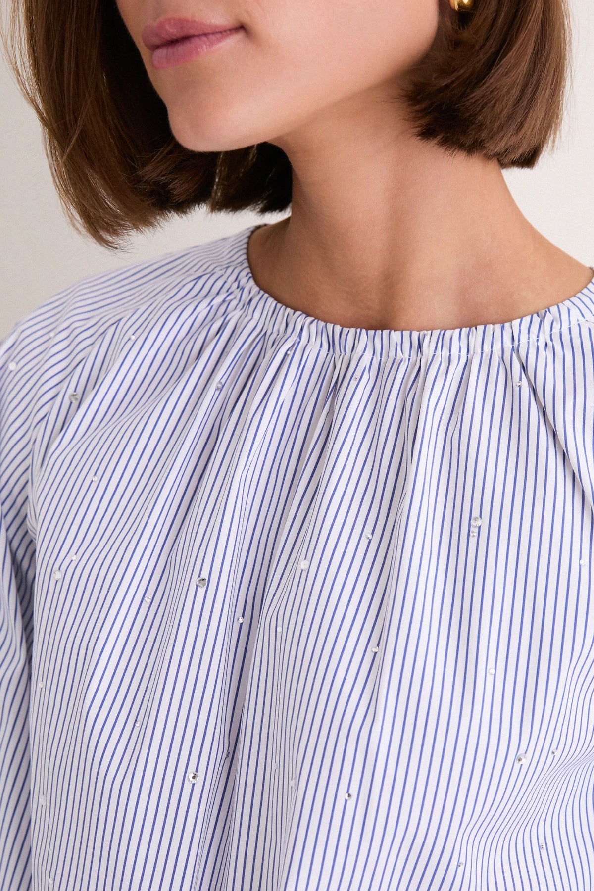 Starlight Embellished Stripe Rue Blouse