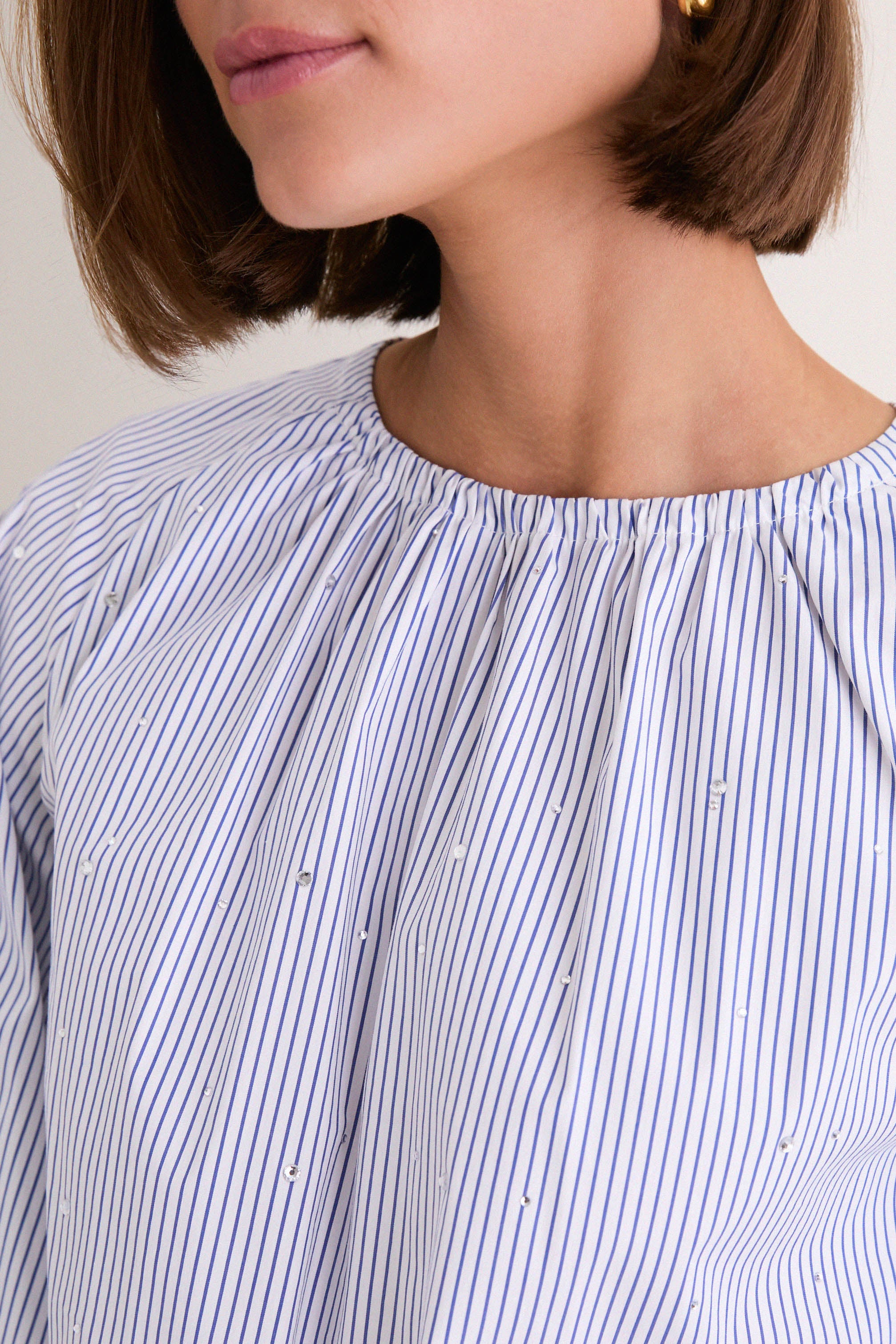 Starlight Embellished Stripe Rue Blouse