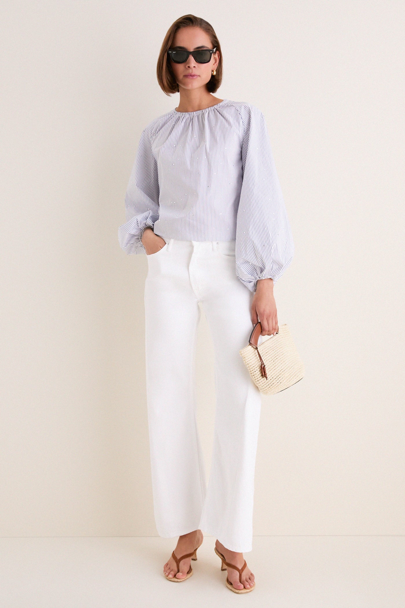 Starlight Embellished Stripe Rue Blouse