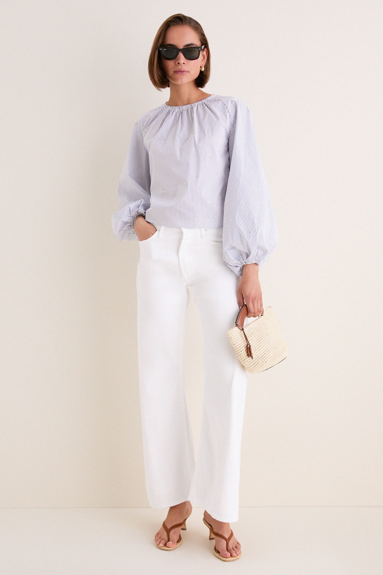 Starlight Embellished Stripe Rue Blouse
