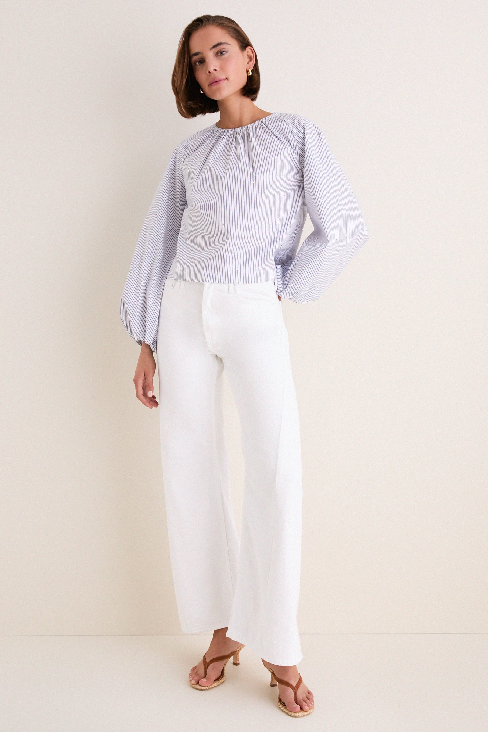Starlight Embellished Stripe Rue Blouse