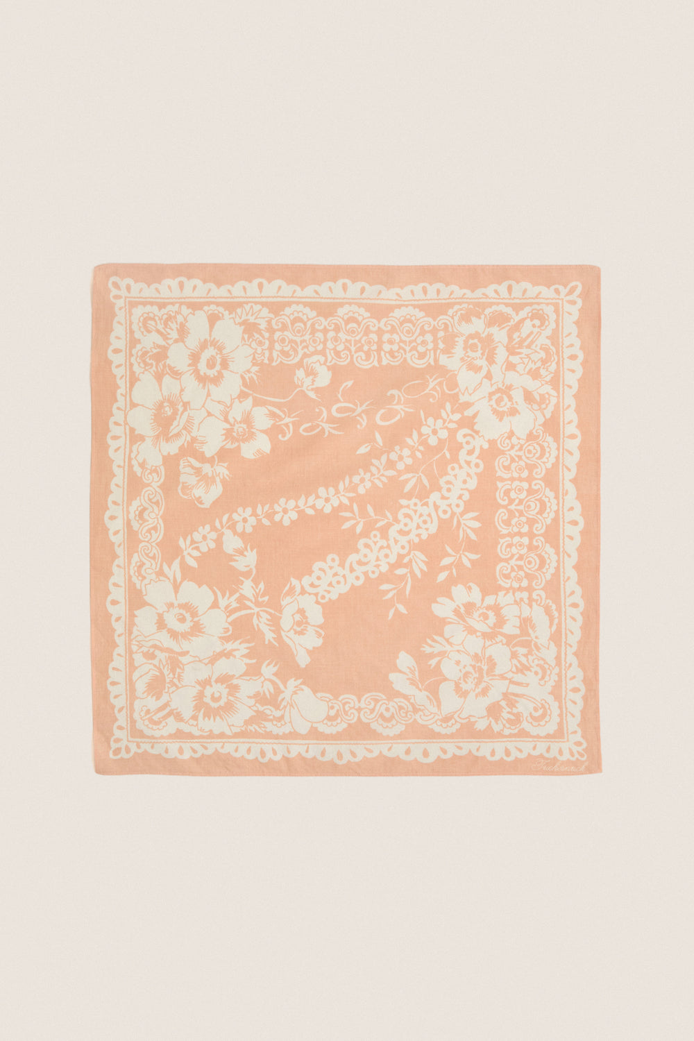 White Peach Tropical Punch Cotton Scarf
