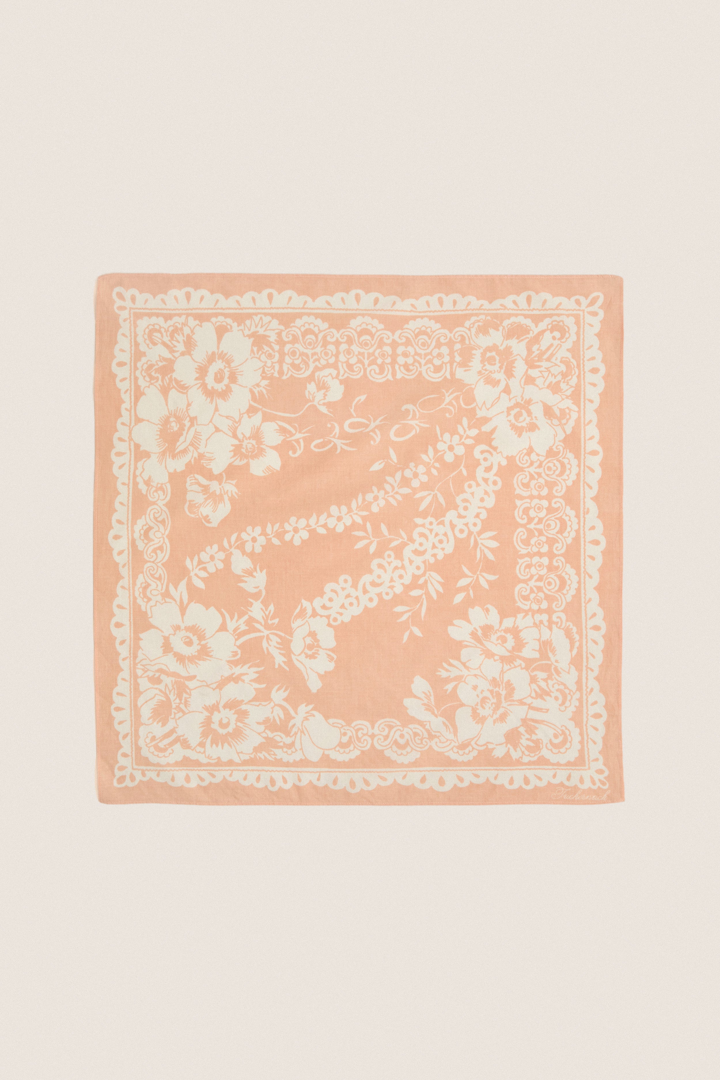 White Peach Tropical Punch Cotton Scarf
