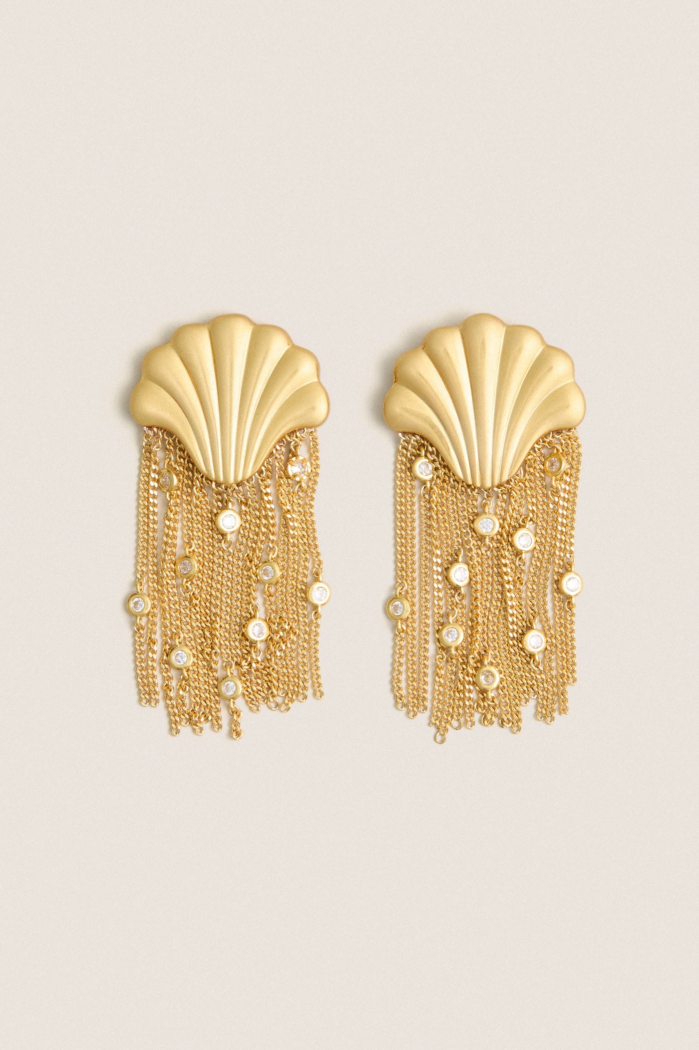Gold Shell Beatrix Earrings