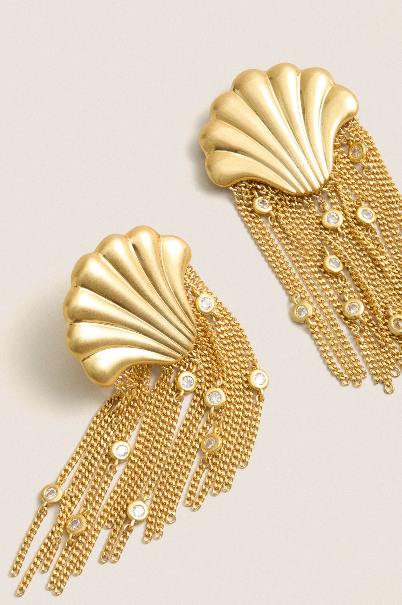 Gold Shell Beatrix Earrings