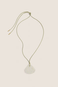 Yellow Semi Precious Crystal Shell Amelie Necklace