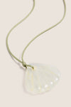 Yellow Semi Precious Crystal Shell Amelie Necklace